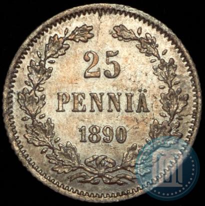 Picture 25 pennia 1890 year L 