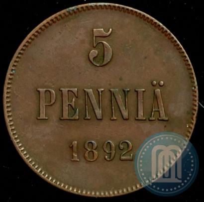 Фото 5 пенни 1892 года  