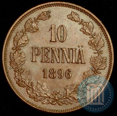 Picture 10 pennia 1896 year  