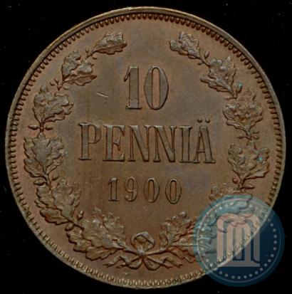 Фото 10 пенни 1900 года  