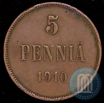 Фото 5 пенни 1910 года  