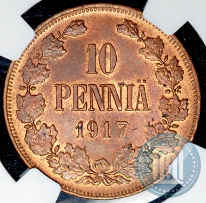 Picture 10 pennia 1917 year  