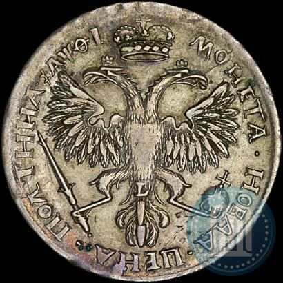 Фото Полтина 1719 года L "Портрет в латах"