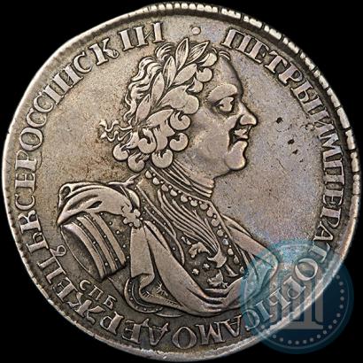 Фото 1 рубль 1724 года СПБ "Солнечный, в латах"