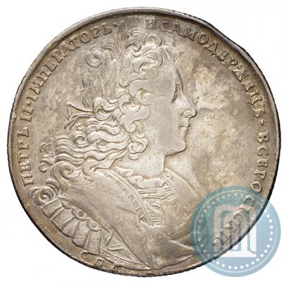Фото 1 рубль 1727 года СПБ "Петербургский тип"