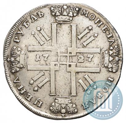 Фото 1 рубль 1727 года СПБ "Петербургский тип"