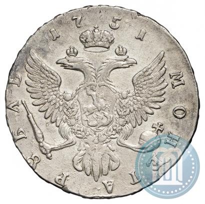 Фото 1 рубль 1751 года ММД 