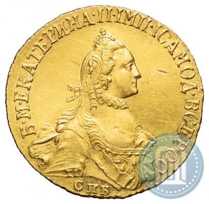Фото 5 рублей 1765 года СПБ-Т.I. 