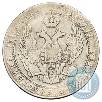 Picture 3/4 roubles - 5 złotych 1837 year MW 