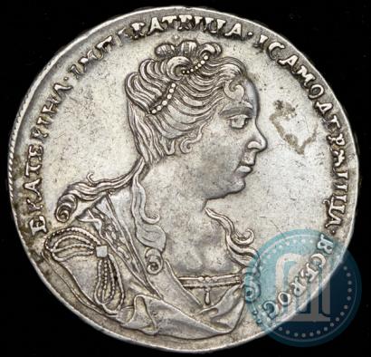 Picture 1 rouble 1727 year  "Moscow type, portrait turned to the right"