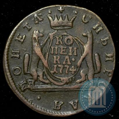 Picture 1 kopeck 1774 year КМ 