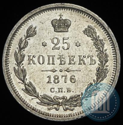 Фото 25 копеек 1876 года СПБ-НІ 