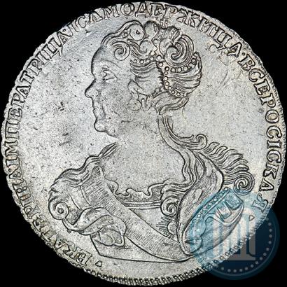 Picture 1 rouble 1725 year СПБ "Petersburg type, portrait turned to the left"