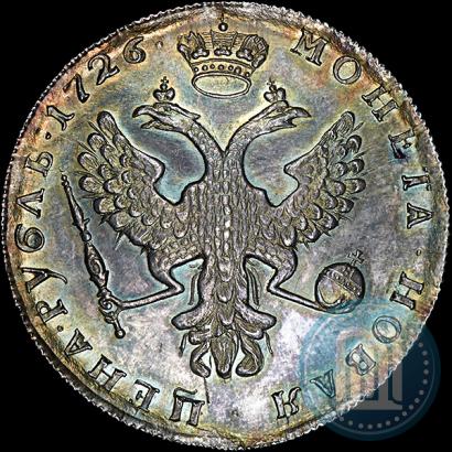 Фото 1 рубль 1726 года  "Московский тип, портрет влево"