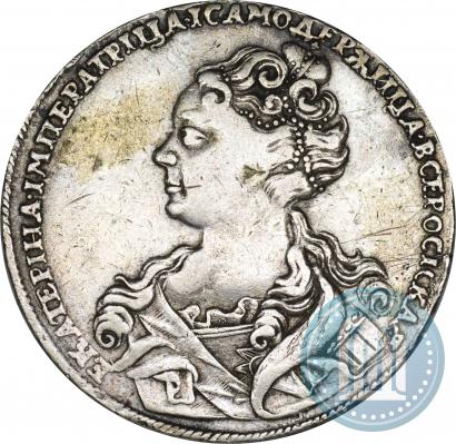 Фото 1 рубль 1726 года  "Московский тип, портрет влево"