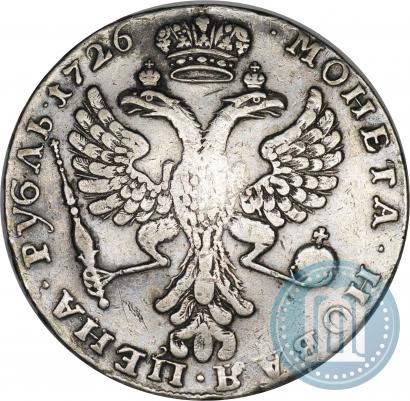 Фото 1 рубль 1726 года  "Московский тип, портрет влево"