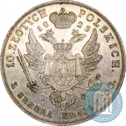 Picture 10 złotych 1823 year IB 