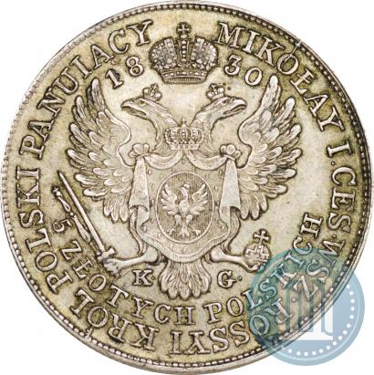 Picture 5 złotych 1830 year KG 