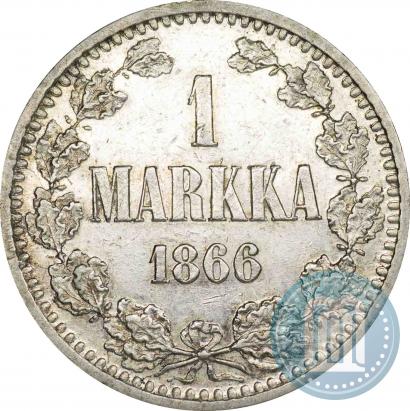 Picture 1 markka 1866 year S 
