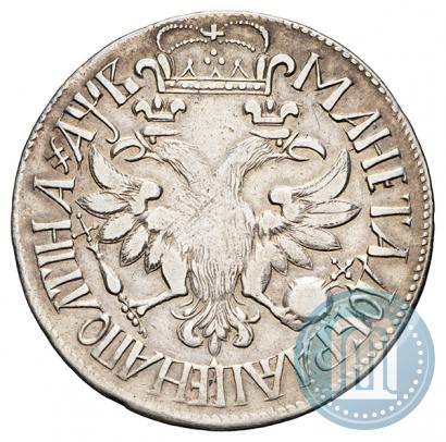 Picture Poltina 1702 year  "Without ribbons near the wreath"