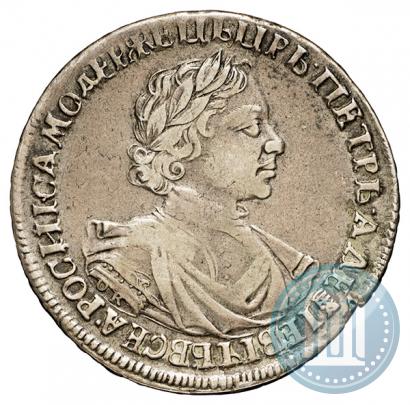 Фото 1 рубль 1719 года OK "Портрет в латах"