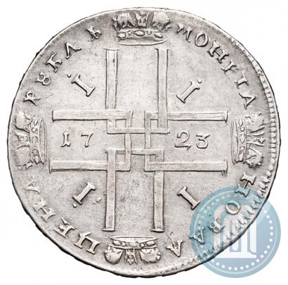 Фото 1 рубль 1723 года  "Портрет в античных доспехах"