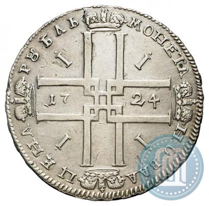 Фото 1 рубль 1724 года  "Портрет в античных доспехах"