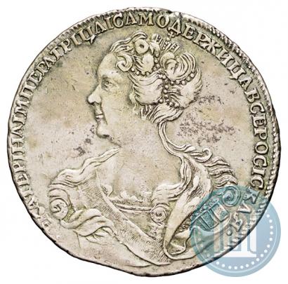 Picture 1 rouble 1725 year СПБ "Petersburg type, portrait turned to the left"