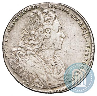 Фото 1 рубль 1727 года СПБ "Петербургский тип"
