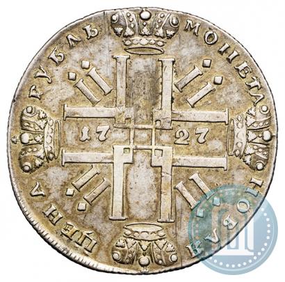 Фото 1 рубль 1727 года СПБ "Петербургский тип"