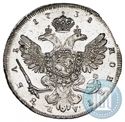 Picture 1 rouble 1738 year  "Petersburg type"