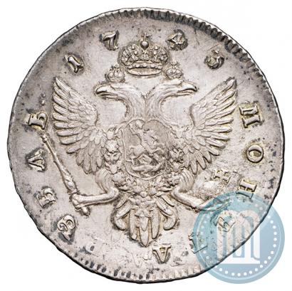 Фото 1 рубль 1743 года СПБ 
