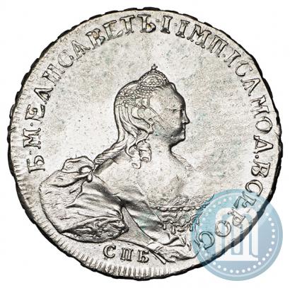 Picture 1 rouble 1754 year СПБ-IМ "Portrait by Benjamin Scott"