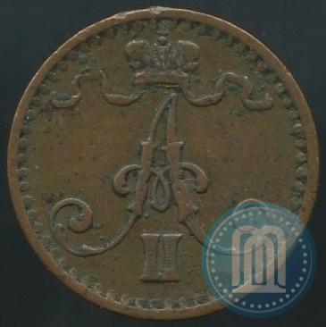 Фото 1 пенни 1865 года  