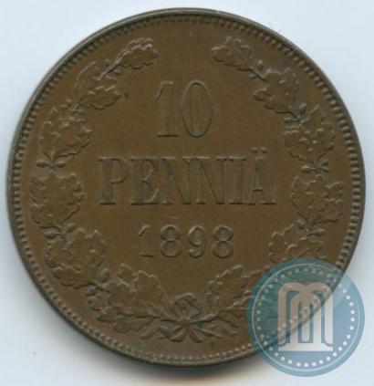 Picture 10 pennia 1898 year  