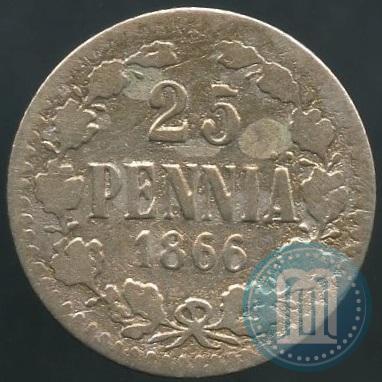 Picture 25 pennia 1866 year S 