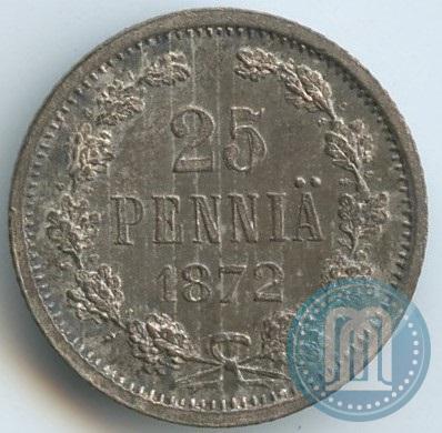 Фото 25 пенни 1872 года S 
