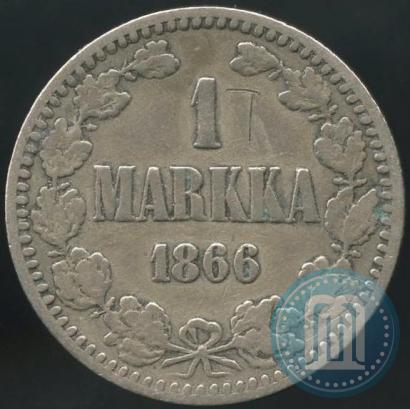 Picture 1 markka 1866 year S 
