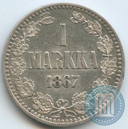 Picture 1 markka 1867 year S 