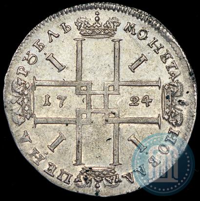 Фото 1 рубль 1724 года  "Портрет в античных доспехах"
