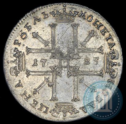 Фото 1 рубль 1725 года  "Портрет в античных доспехах"
