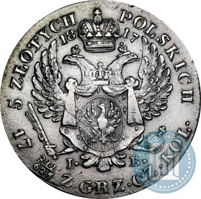 Фото 5 злотых 1817 года IB 