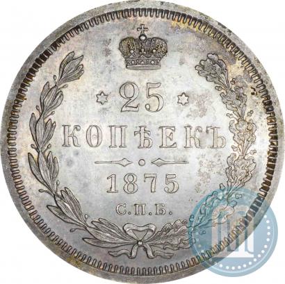 Picture 25 kopecks 1875 year СПБ-НІ 