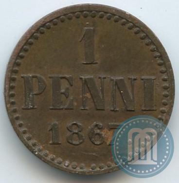 Фото 1 пенни 1867 года  