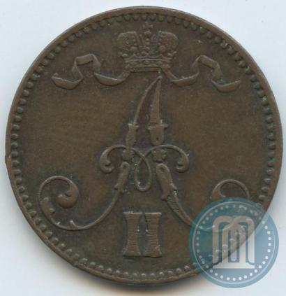 Picture 5 pennia 1870 year  