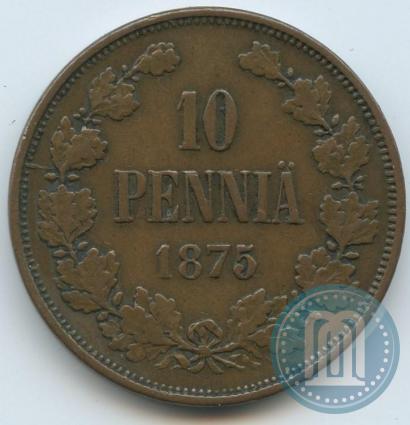 Picture 10 pennia 1875 year  