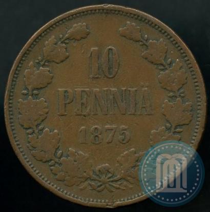 Picture 10 pennia 1875 year  