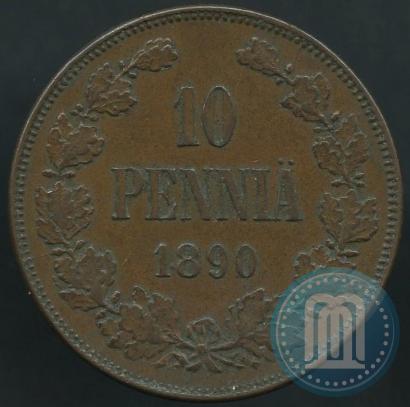 Picture 10 pennia 1890 year  