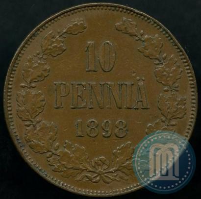 Picture 10 pennia 1898 year  