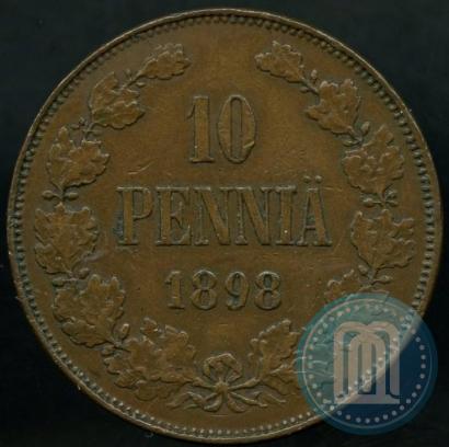 Фото 10 пенни 1898 года  